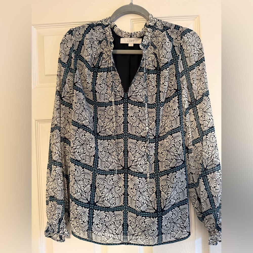 Great Print Blouse that goes Casual or Right to the Office!